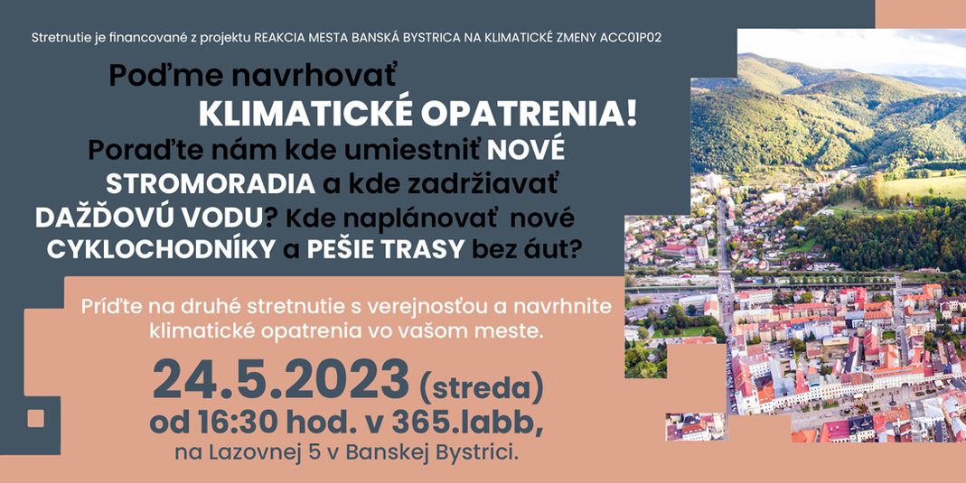 Prezentácia „Akčného plánu pre mitigáciu a adaptáciu na zmenu klímy mesta Banská Bystrica
